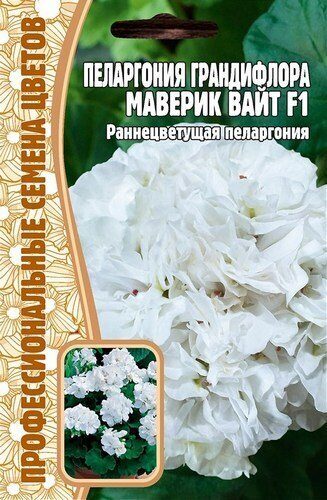 Пеларгония  Maverick White F1 грандифлора 3шт (Ред.сем)