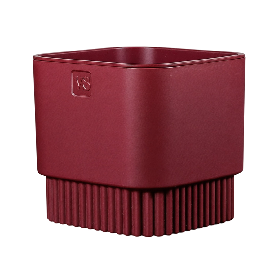 Бостон 2,7 л бордо квадрат с дренажной системой (Крассула)(10шт)