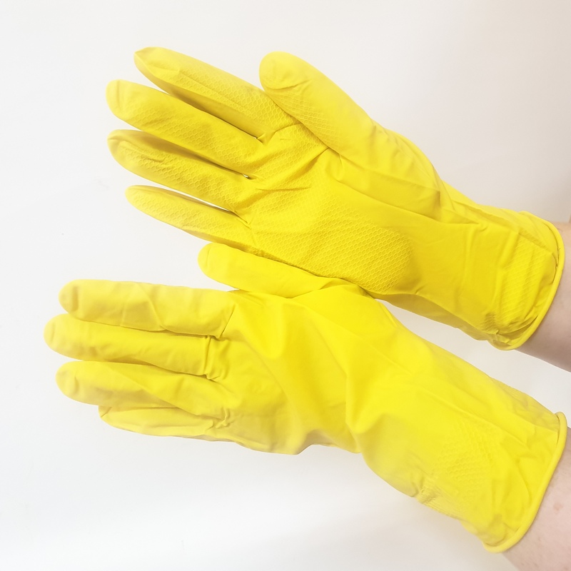 Перчатки латексные хозяйственные L (12шт) (СК-Маркет)