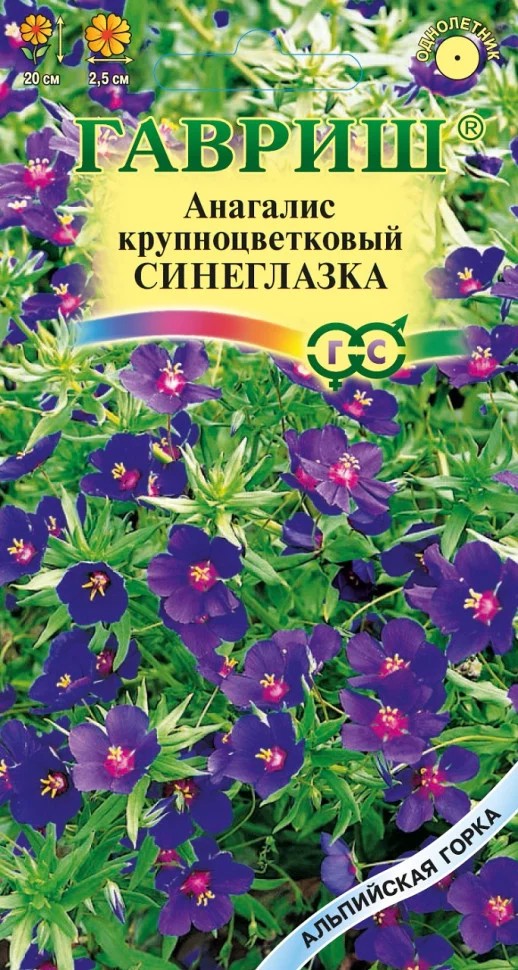 Анагаллис Синеглазка крупноцветковый 0,1г (Гавриш)