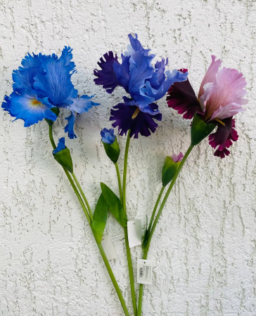 Ветка Ирис SBO-206 2 цветка  1шт (Сиб Сад)