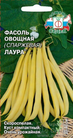 Фасоль Лаура спаржевая кустовая 5г (Седек)