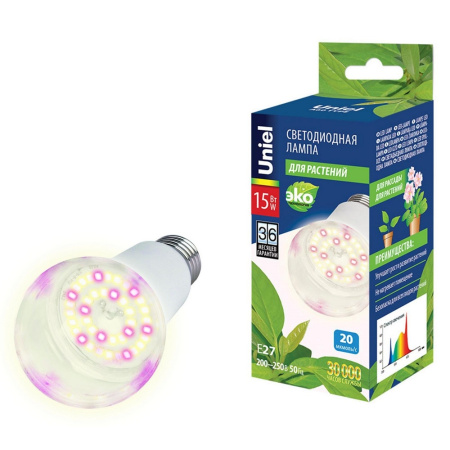 Лампа для фотосинтеза Uniel 15W Е27